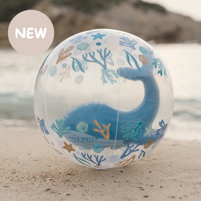 Little Dutch 3D Beach Ball | Ocean Dreams Blue