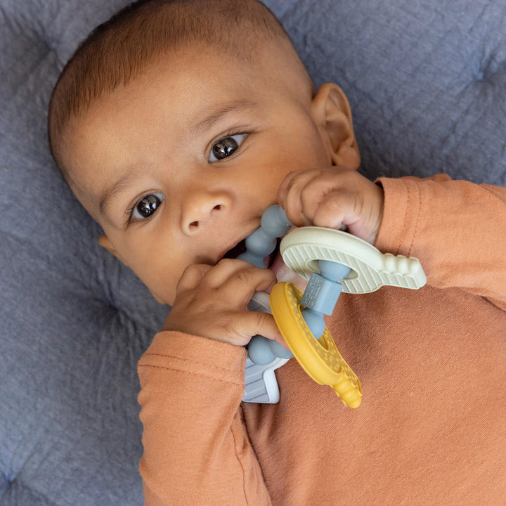 Little Dutch Silicone Teething Toy Keychain | Blue