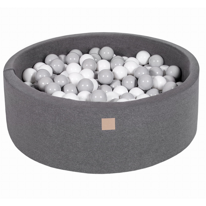 Cotton Dark Grey Ball Pit | Grey & White Balls