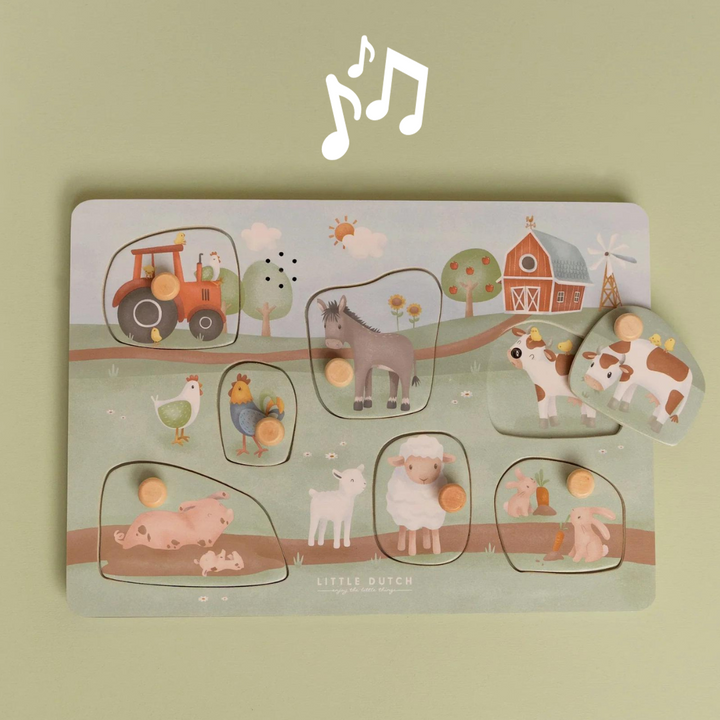 Little Dutch Wooden Sound Puzzle | Little Farm