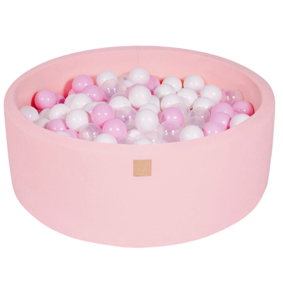 Cotton Light Pink Ball Pit White Pastel Pink Clear Balls