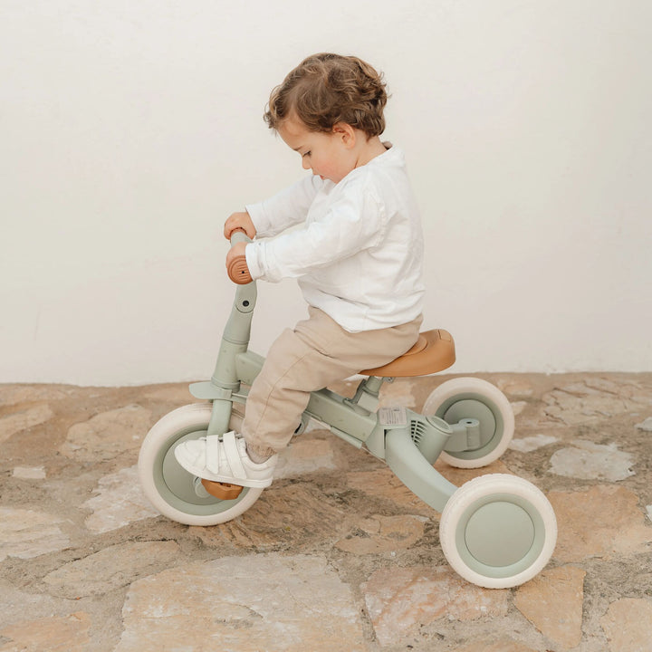Little Dutch 4 in 1 Tricycle With Push Bar | Green