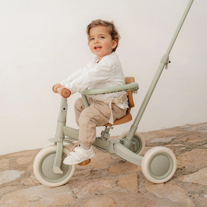 Little Dutch 4 in 1 Tricycle With Push Bar | Green