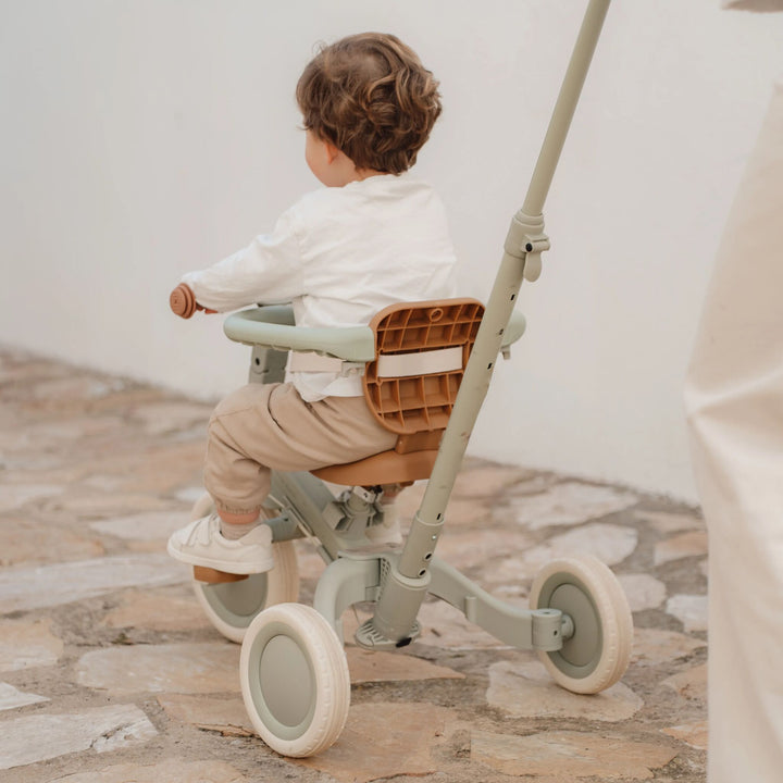 Little Dutch 4 in 1 Tricycle With Push Bar | Green