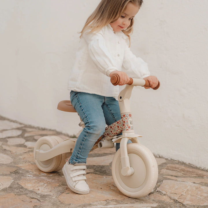Little Dutch 4 in 1 Tricycle With Push Bar | Sunny Flower