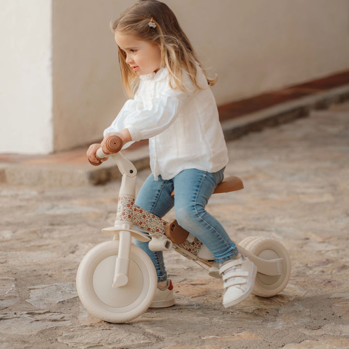Little Dutch 4 in 1 Tricycle With Push Bar | Sunny Flower
