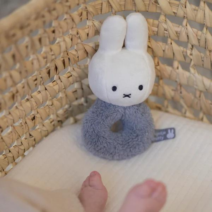 Miffy Ring Rattle | Fluffy Blue