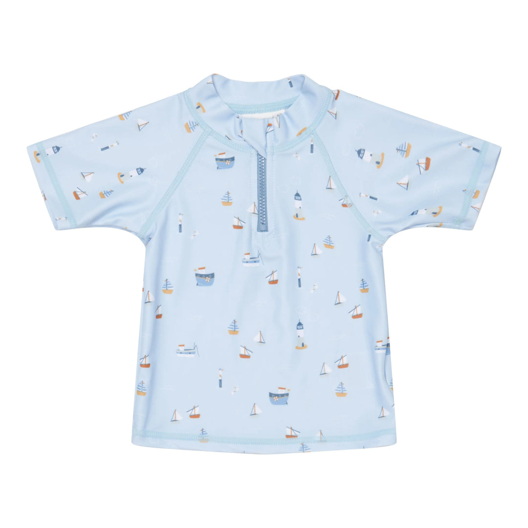 Little Dutch Swim T-Shirt | Sailors Bay Blue (0-6 Months)