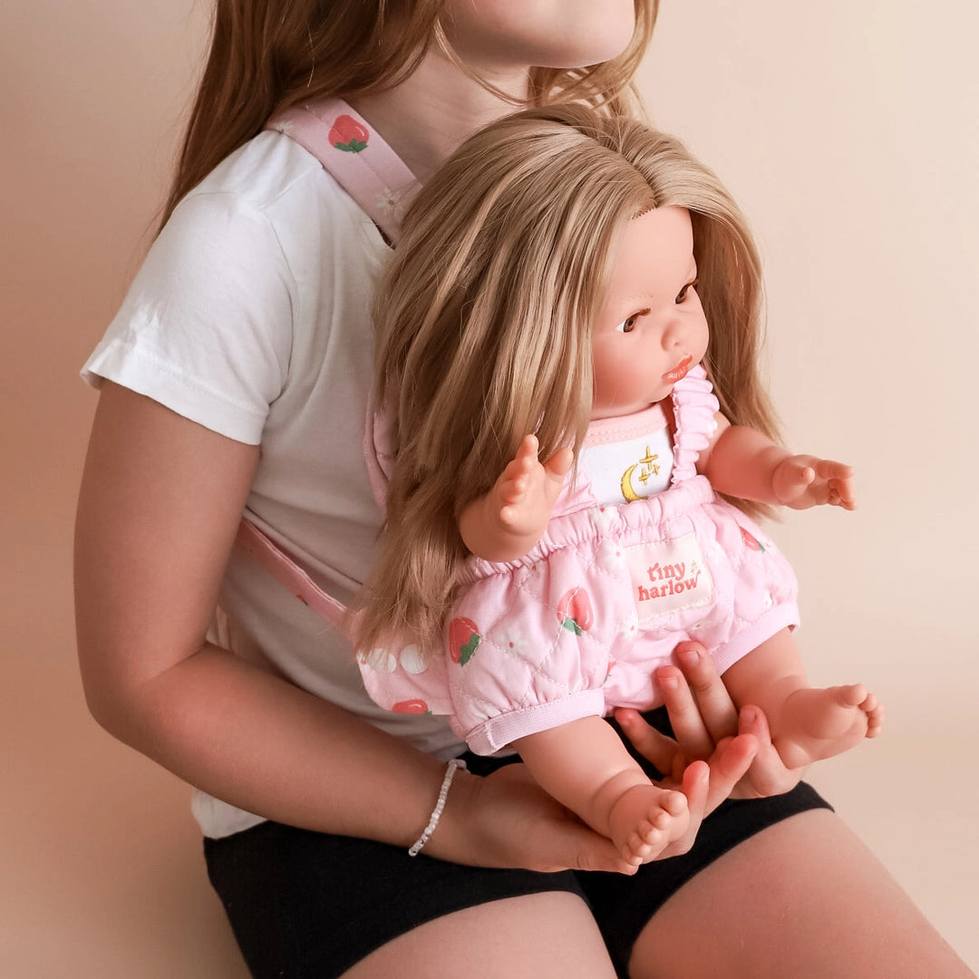 Tiny Harlow Baby Doll Carrier | Strawberry Picnic