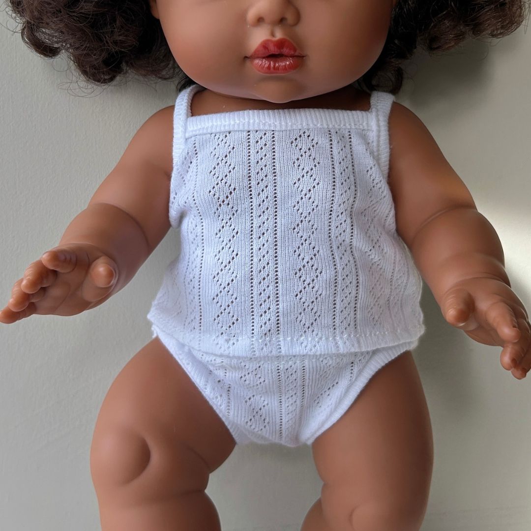 Pointelle Doll Set | White