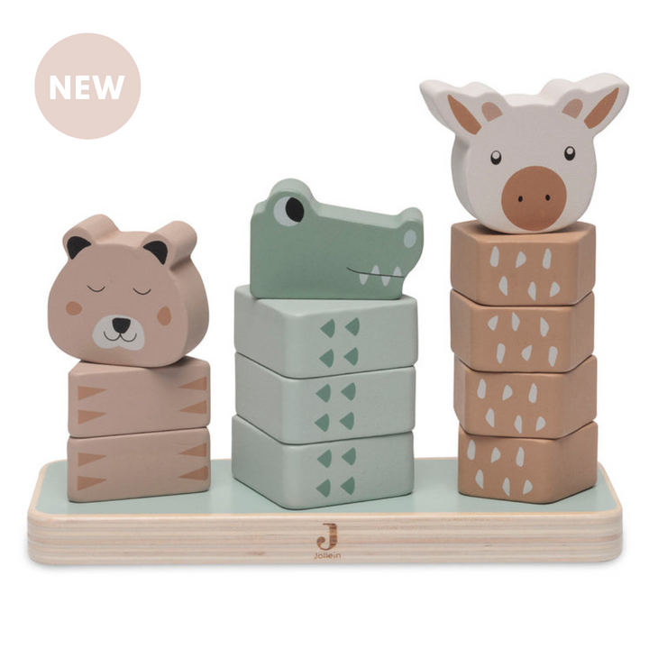 Jollein Wooden Stacking Tower | Jungle Jambo