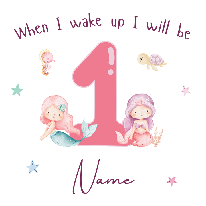 Personalised Children's Birthday Pyjamas Age 1 - 4 | Pink Mermaid