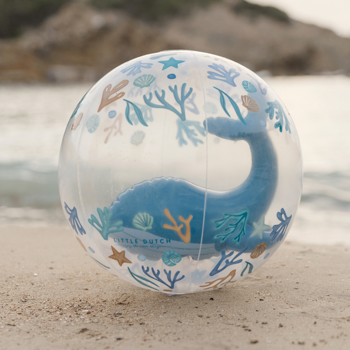 Little Dutch 3D Beach Ball | Ocean Dreams Blue
