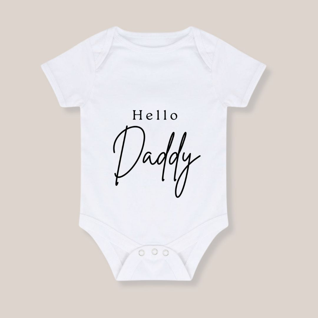 Pregnancy Announcement Baby Vest - Hello Daddy