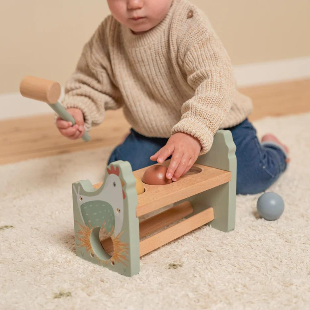 Little Dutch Hammer Bench With Rolling Balls | Little Farm