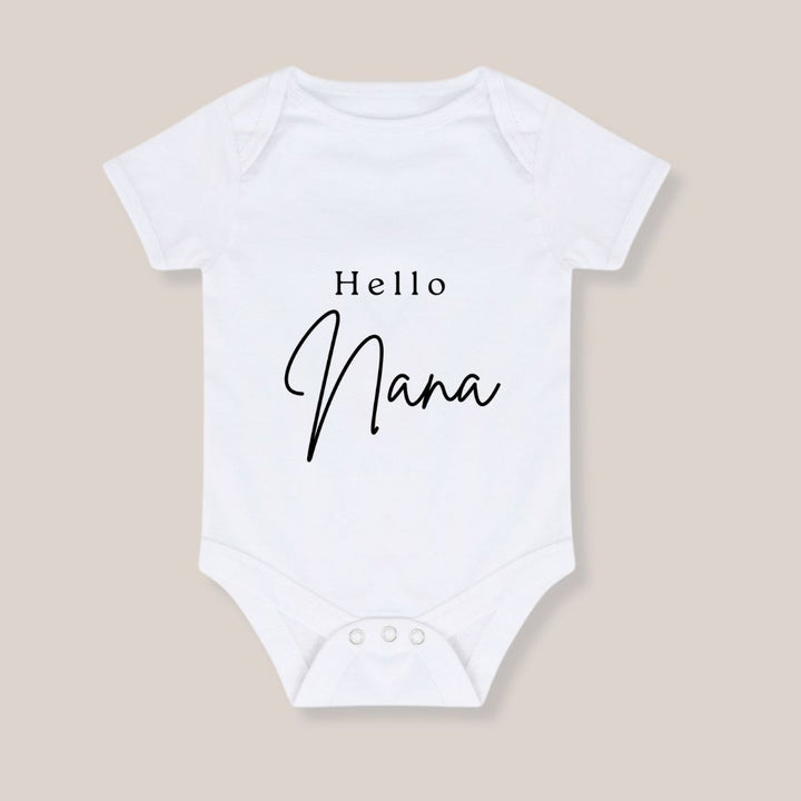 Pregnancy Announcement Baby Vest - Hello Nana