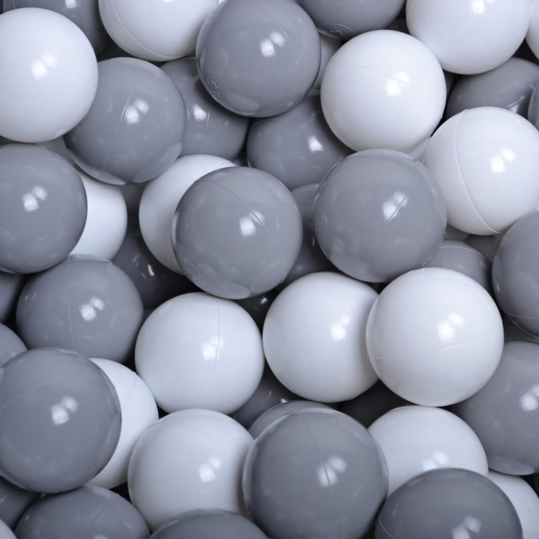Cotton Dark Grey Ball Pit | Grey & White Balls