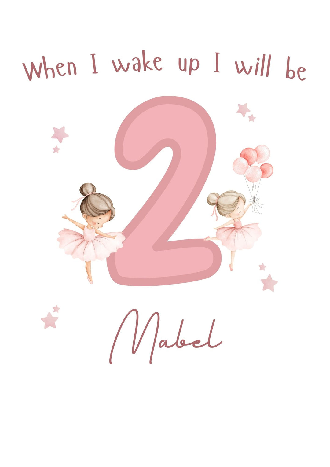 Children's Birthday Pyjamas Age 1 - 4 | Pink Ballerina