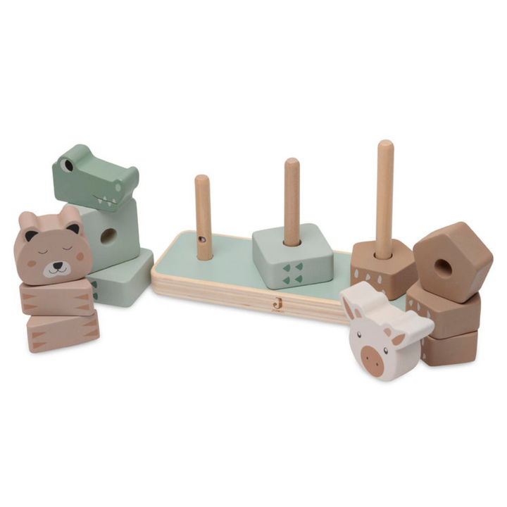 Jollein Wooden Stacking Tower | Jungle Jambo