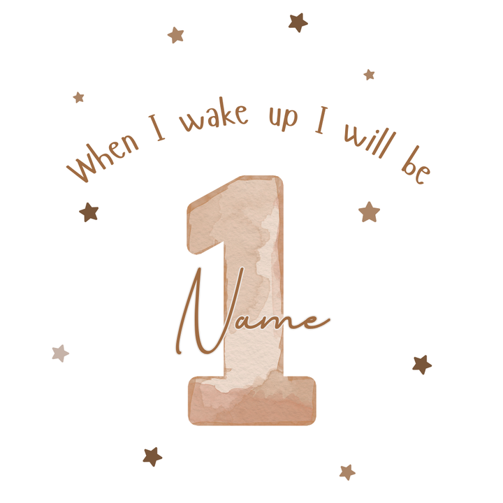 Personalised Children's Birthday Pyjamas Age 1 - 4 | Beige