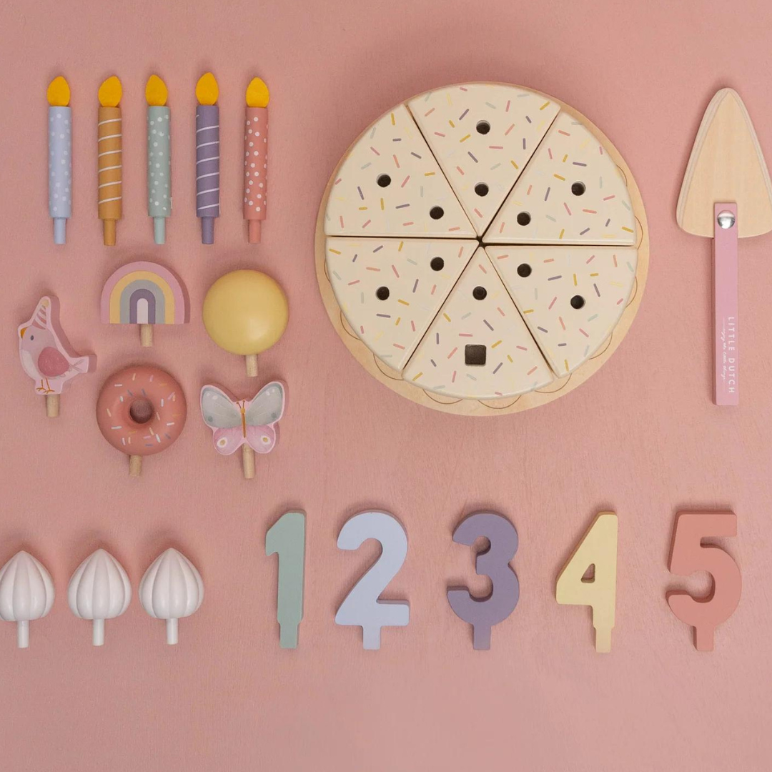 Little Dutch Wooden Birthday Cake | Pink