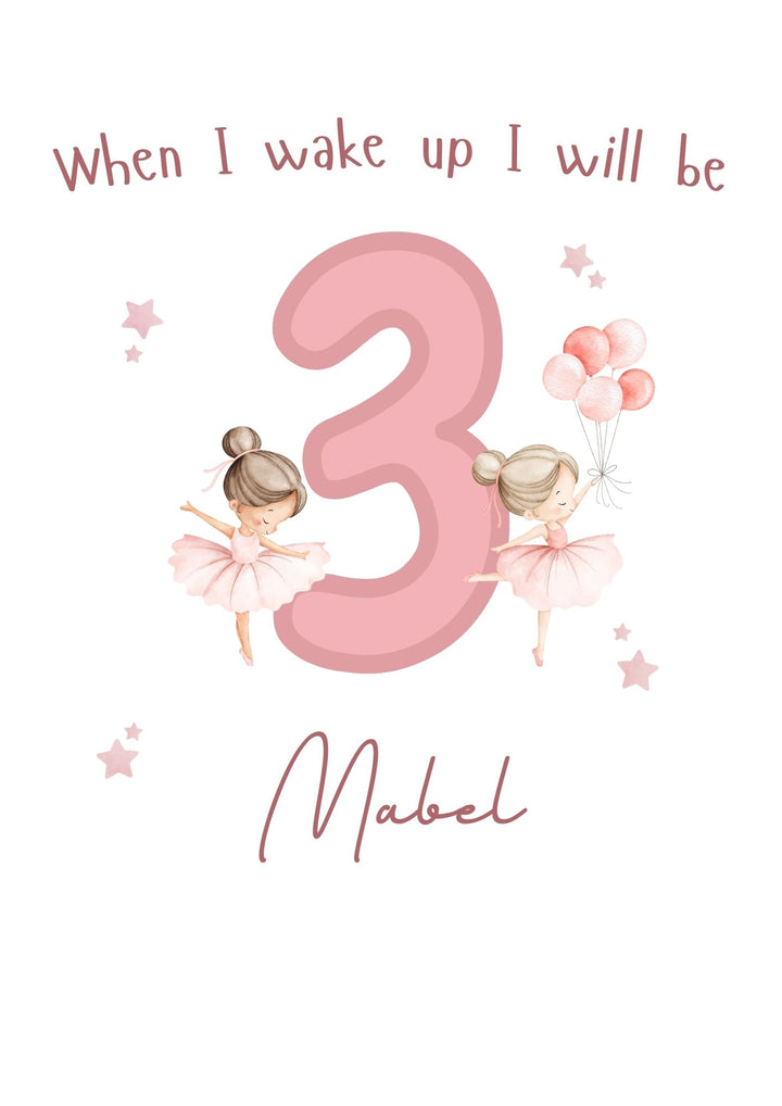 Children's Birthday Pyjamas Age 1 - 4 | Pink Ballerina