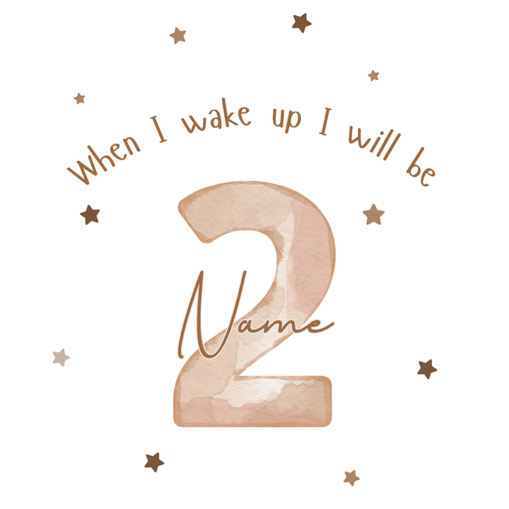 Personalised Children's Birthday Pyjamas Age 1 - 4 | Beige