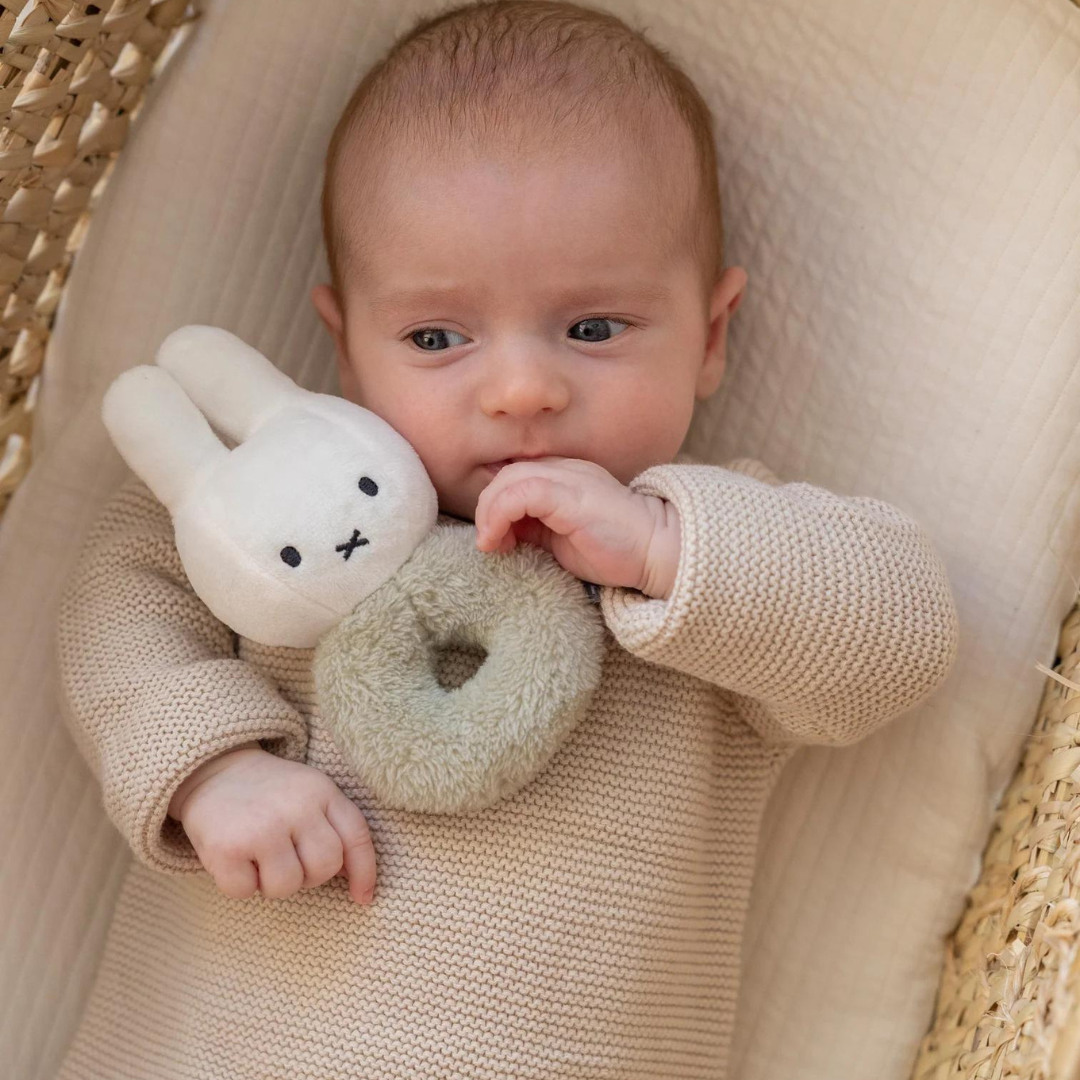 Miffy Ring Rattle | Fluffy Green