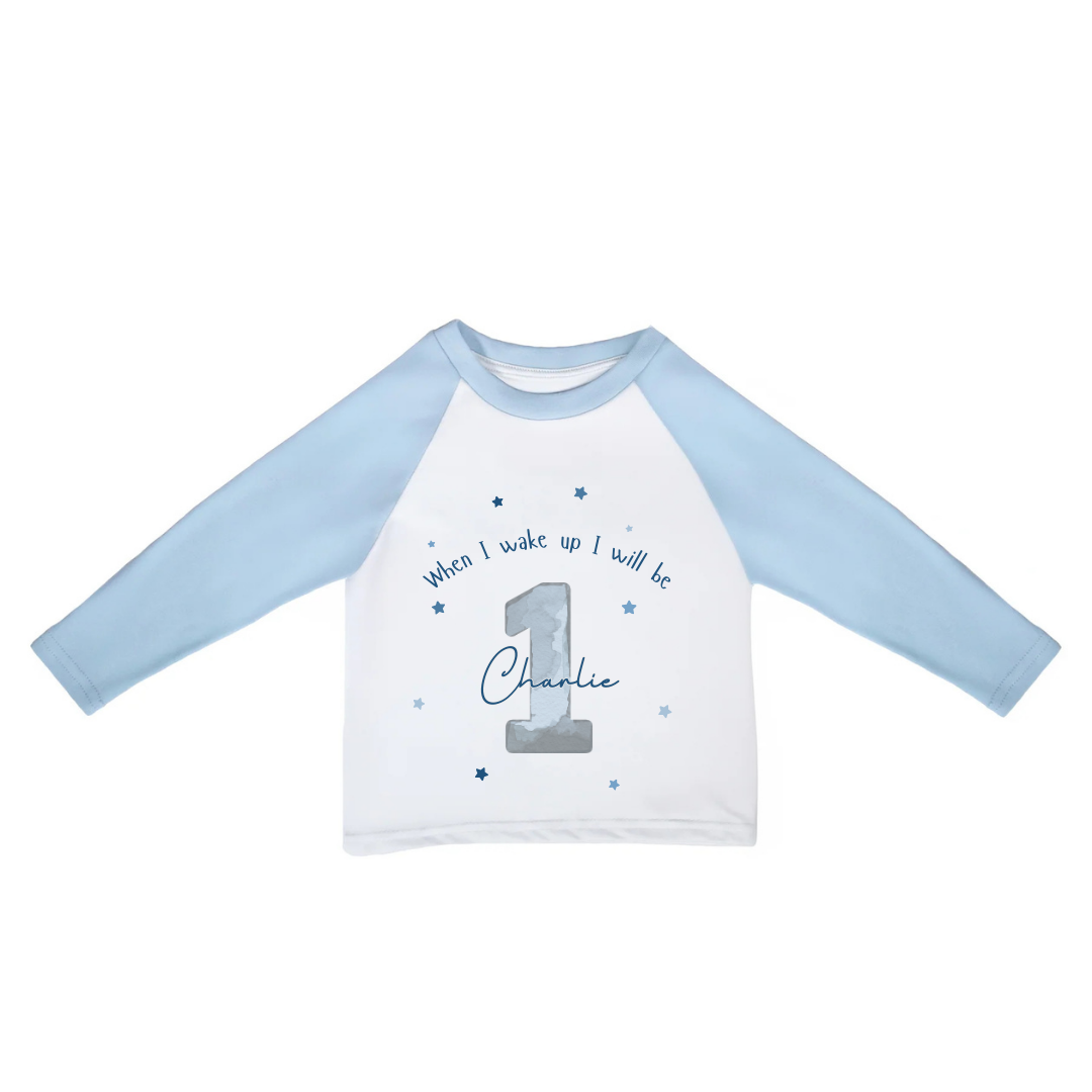 Personalised Children's Birthday Pyjamas Age 1 - 4 | Blue