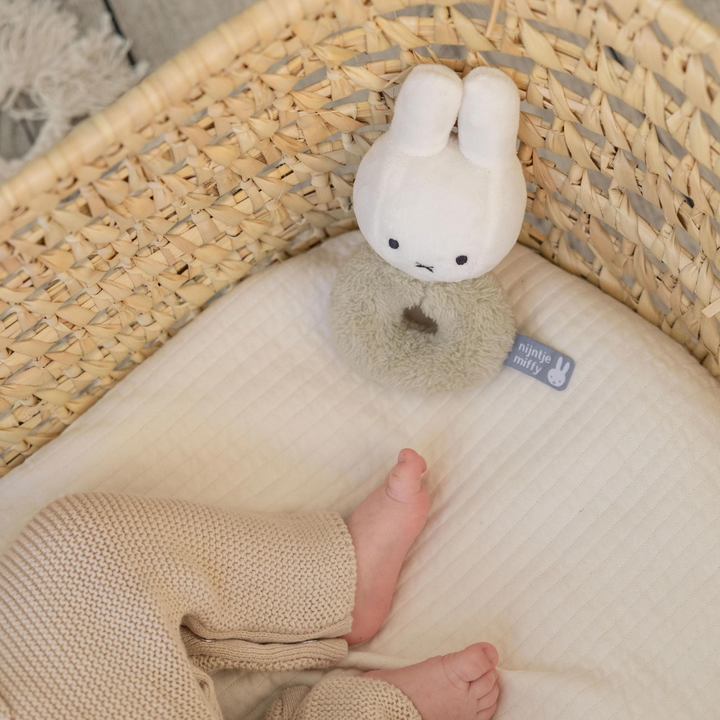 Miffy Ring Rattle | Fluffy Green