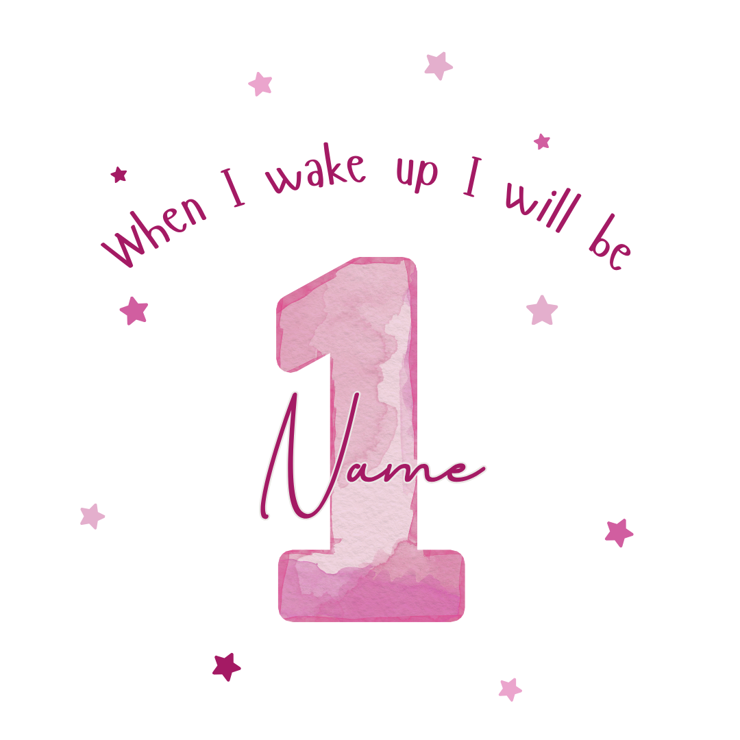 Personalised Children's Birthday Pyjamas Age 1 - 4 | Pink