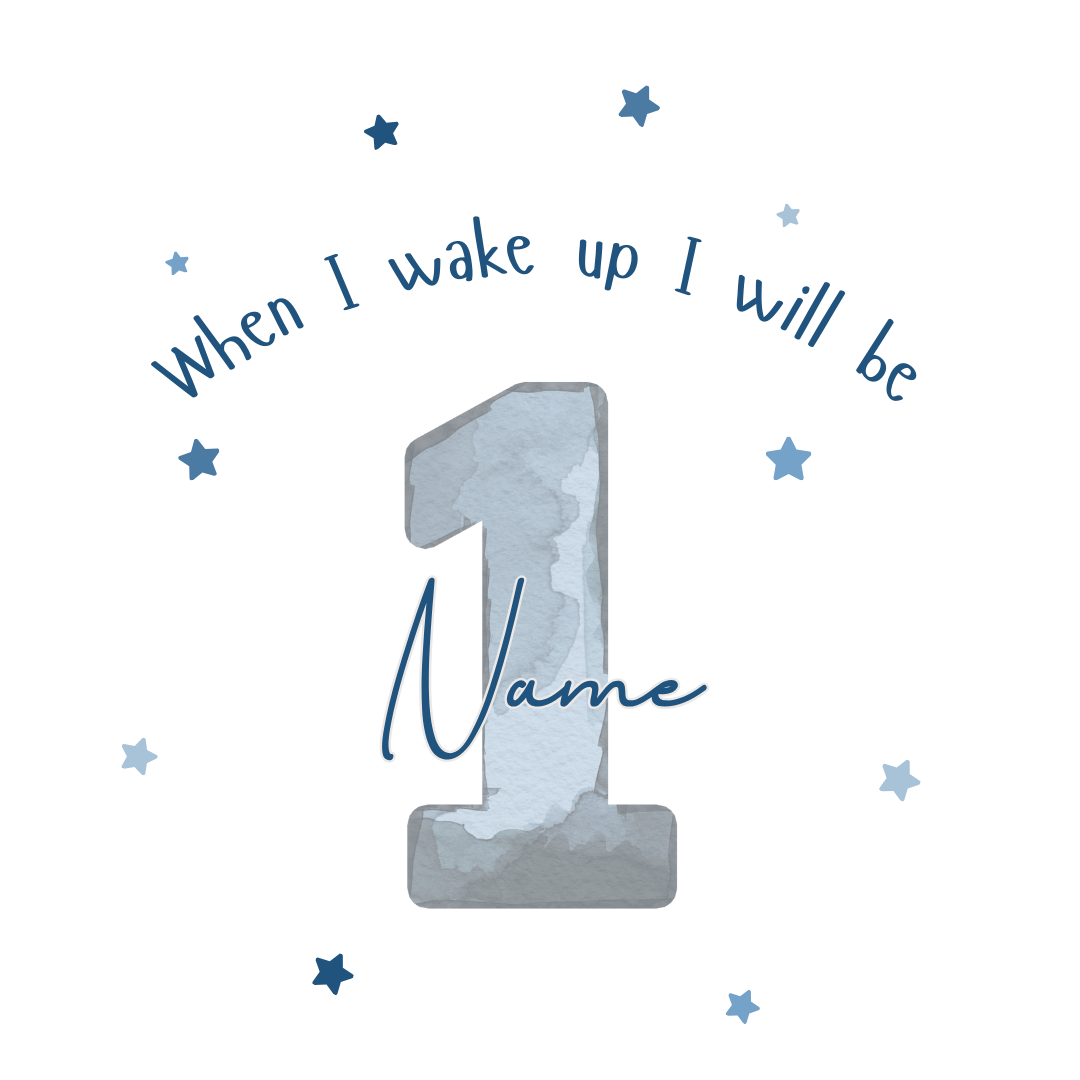 Personalised Children's Birthday Pyjamas Age 1 - 4 | Blue