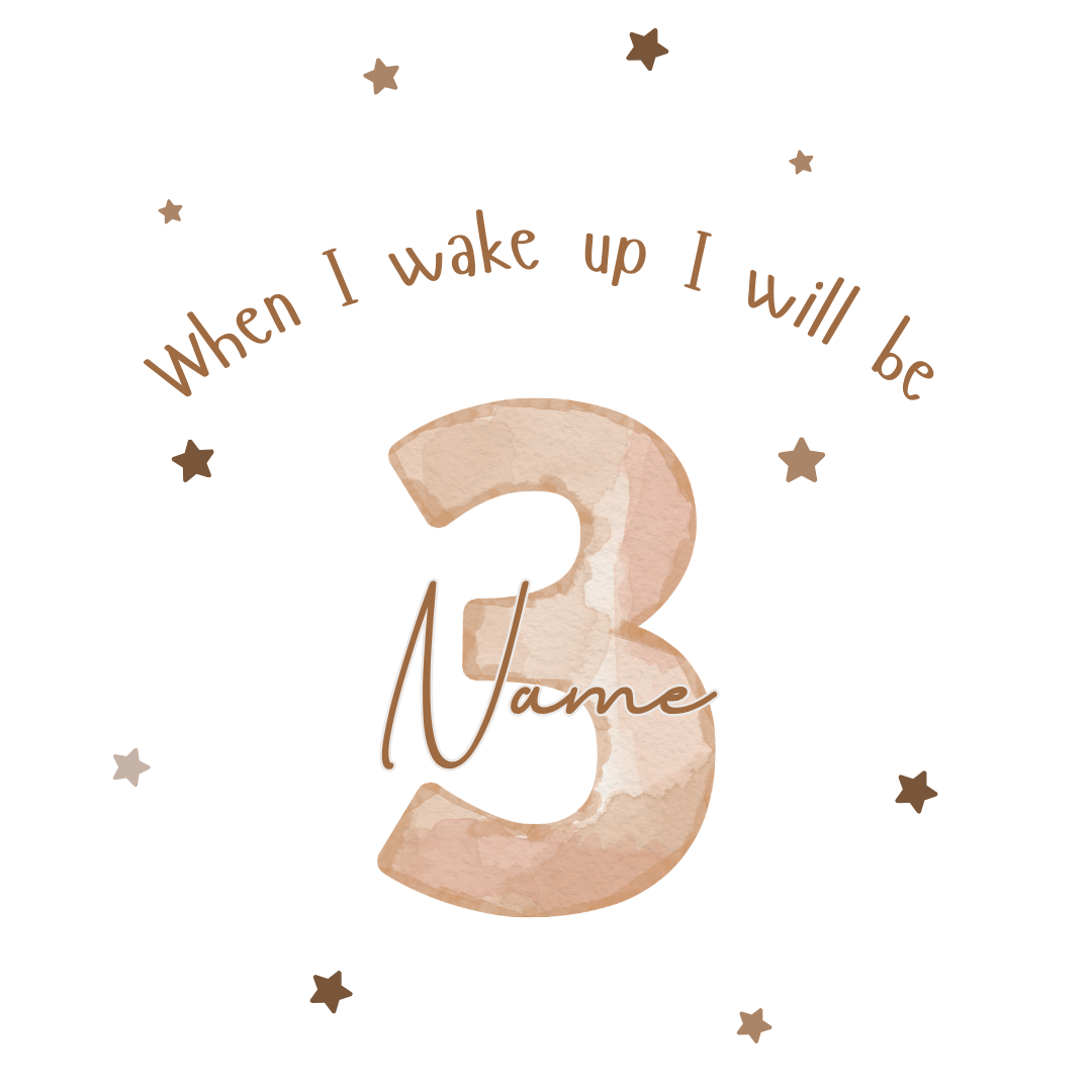 Personalised Children's Birthday Pyjamas Age 1 - 4 | Beige