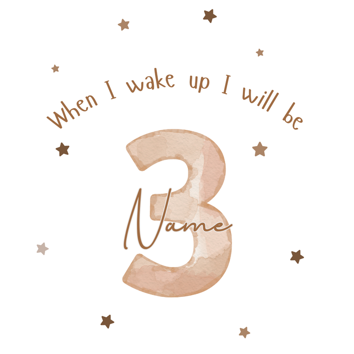 Personalised Children's Birthday Pyjamas Age 1 - 4 | Beige