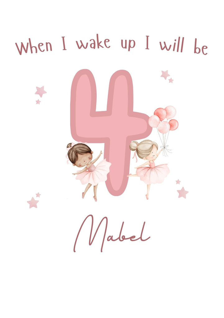 Children's Birthday Pyjamas Age 1 - 4 | Pink Ballerina
