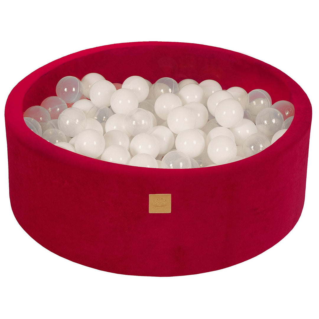 Velvet Magenta Ball Pit - White & Clear Balls