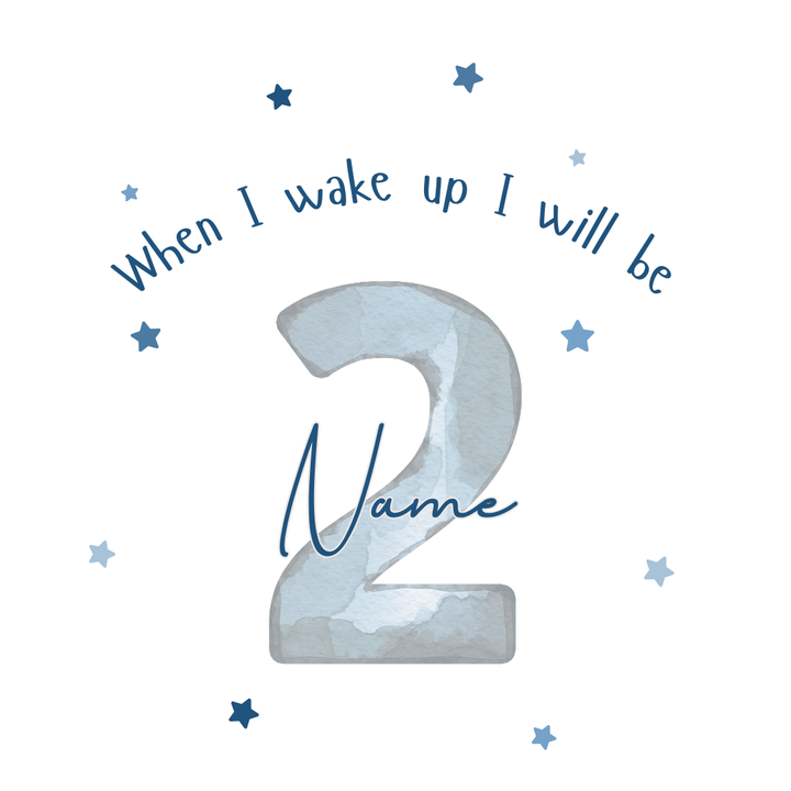 Personalised Children's Birthday Pyjamas Age 1 - 4 | Blue