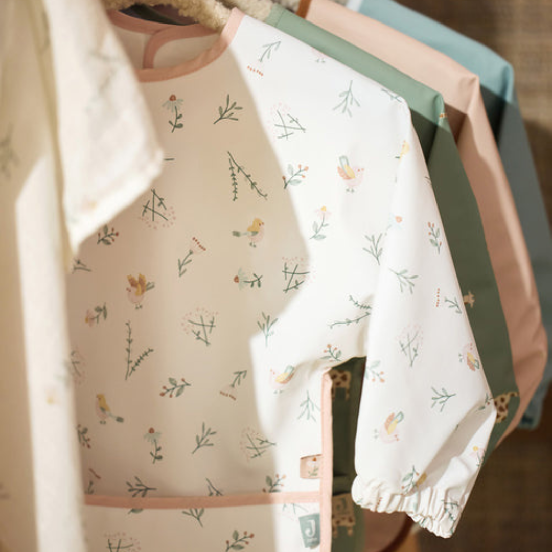 Jollein Waterproof Bib With Sleeves | Lovely Birds