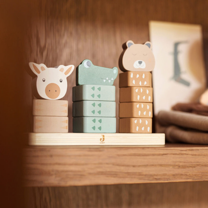 Jollein Wooden Stacking Tower | Jungle Jambo