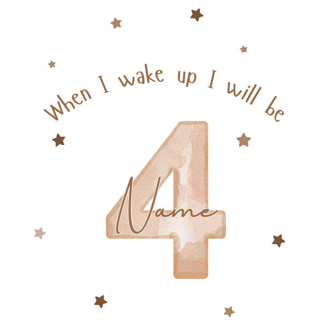 Personalised Children's Birthday Pyjamas Age 1 - 4 | Beige