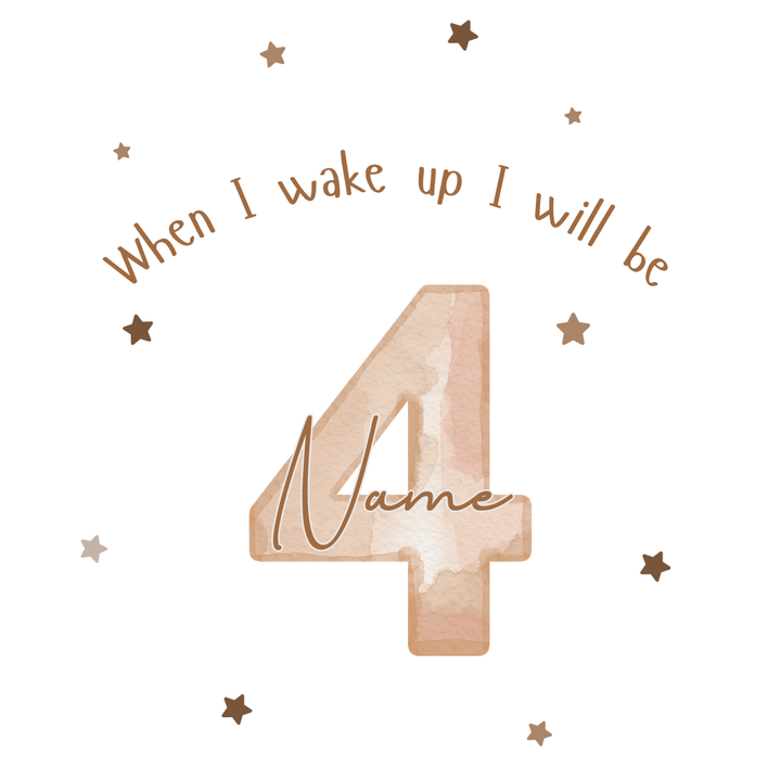 Personalised Children's Birthday Pyjamas Age 1 - 4 | Beige