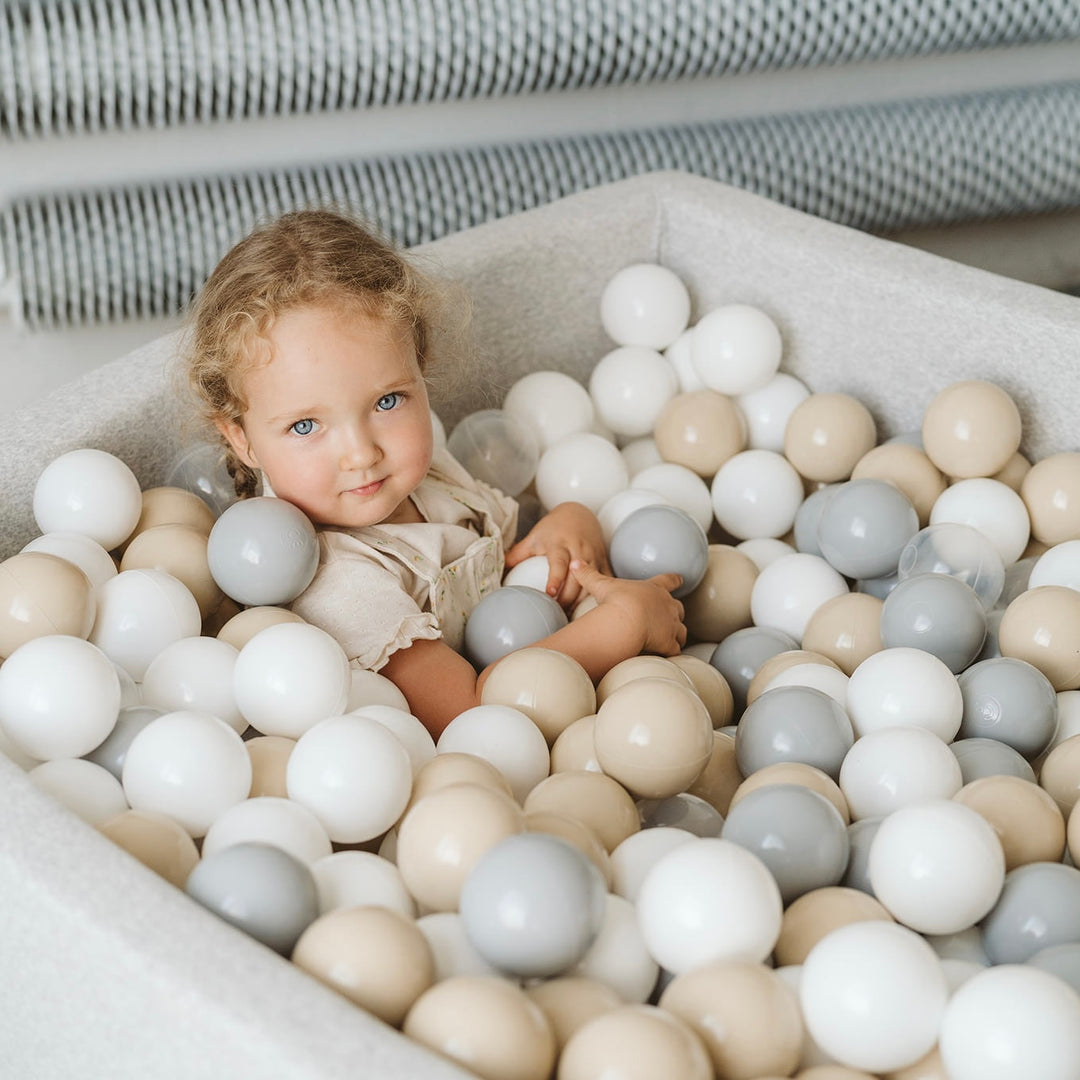 Make Your Own Square Ball Pit | Cotton Light Grey