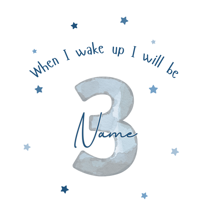 Personalised Children's Birthday Pyjamas Age 1 - 4 | Blue