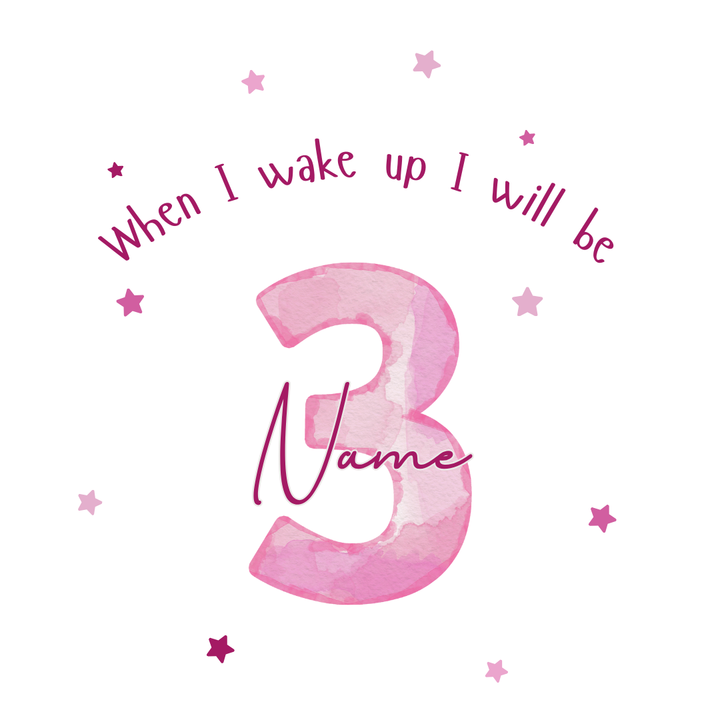 Personalised Children's Birthday Pyjamas Age 1 - 4 | Pink