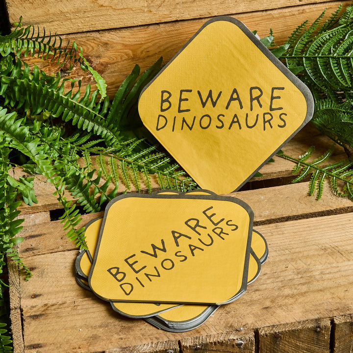 Beware Dinosaurs Paper Napkins