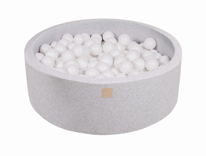 Cotton Light Grey Ball Pit | White Balls