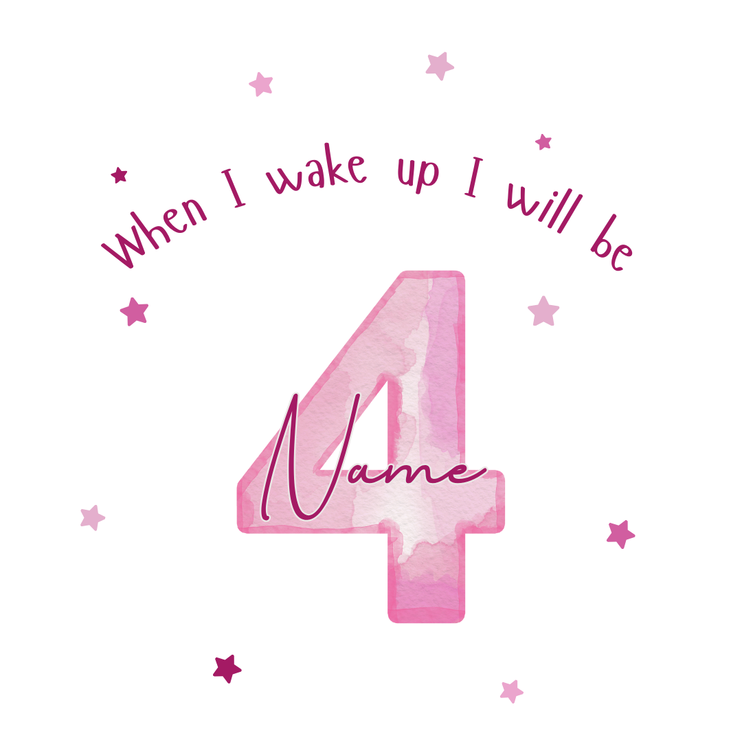 Personalised Children's Birthday Pyjamas Age 1 - 4 | Pink