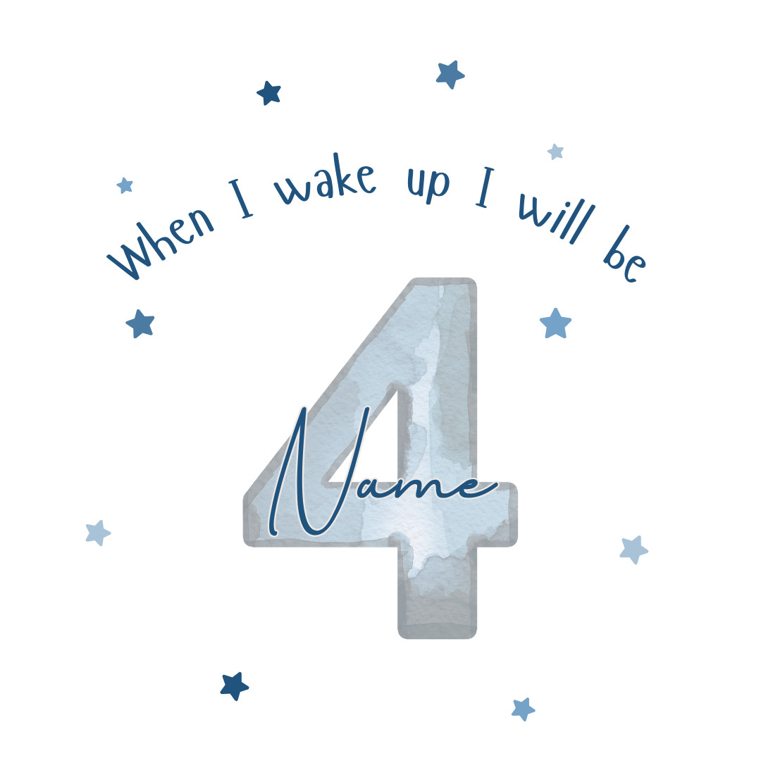 Personalised Children's Birthday Pyjamas Age 1 - 4 | Blue