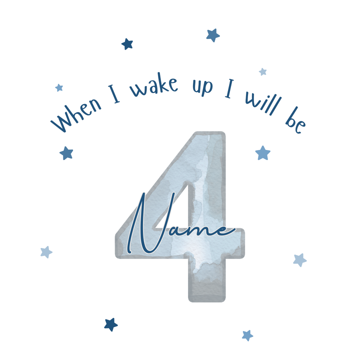 Personalised Children's Birthday Pyjamas Age 1 - 4 | Blue