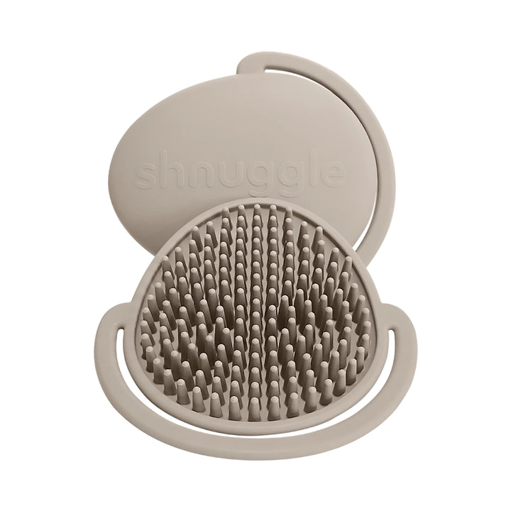 Shnuggle Baby Bath Cradle Cap Brush | Taupe